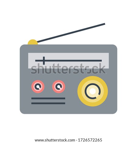 radio icon design flat style