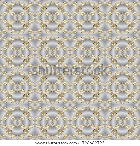 Doodles. On gray and neutral colors. Can be used for cards, invitations, save the date cards and many more. Seamless decorative background. Vector illustration.