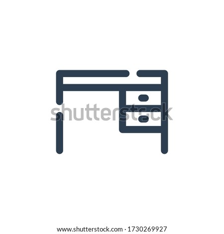 table furniture icon outline blue