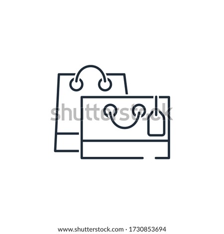  Online orders and purchases . Vector linear icon on a white background.