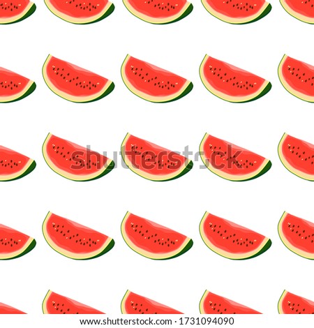 Theme big colored seamless watermelon, bright berry pattern for seal. Berry pattern consisting of beautiful seamless repeat watermelon. Simple colorful pattern berry from seamless soft watermelon.