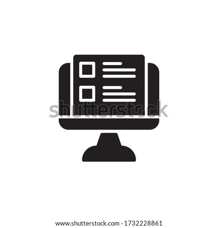 online test icon glyph vector illustration. isolated on white background
