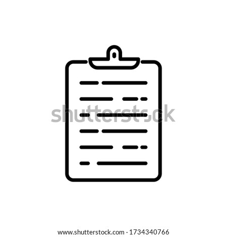 Check list icon isolated on white background. Vector illustration.