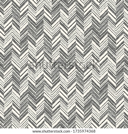 Monochrome Grained Textured Herringbone Pattern