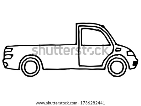 Pickup coloring page for kids.