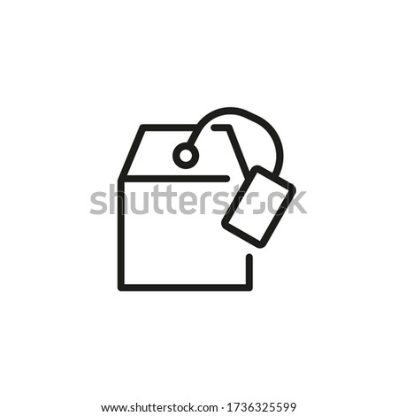 Line icon of teabag. Packeted tea, breakfast, beverage. Tea concept. Can be used for topics like drink, cafe, healthy eating