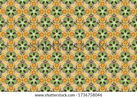 Low poly motley pattern illustration. Abstract raster texture. Beige, brown and yellow vintage seamless pattern.