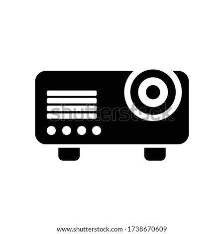 projector vector icon. Presentation, movie, film, media projector vector illustration simple modern line icon, symbol, pictogram design
