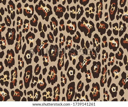 Seamless leopard design pattern vector.