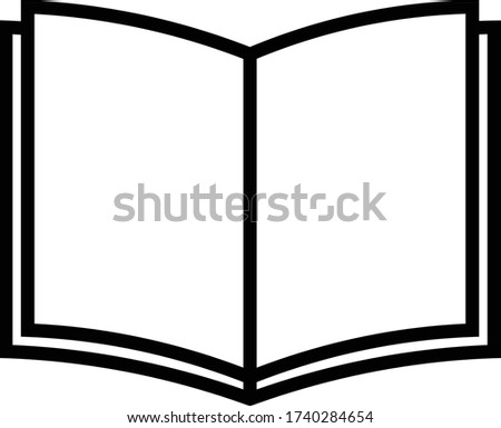 book icon outline isolated vector illustration