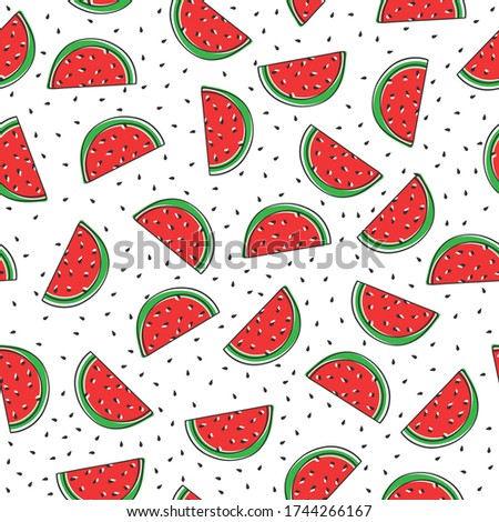 Abstract seamless watermelon pattern for texture, textiles, packaging and decoration.