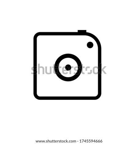 simple digital camera icon isolate on white background.