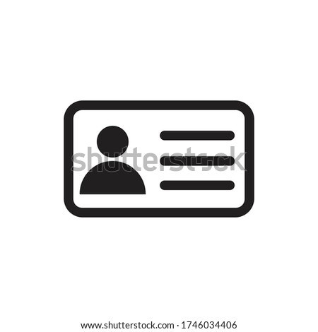 Id card vector icon, simple sign for web site and mobile app.