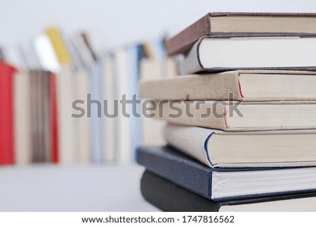 Books on the school desk