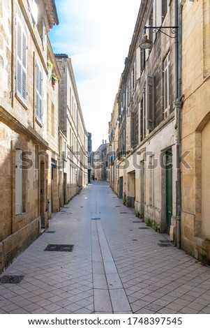 Bordeaux, beautiful french city, typical buildings in the center
