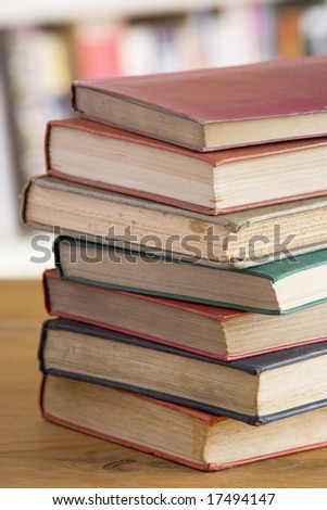 Stack Of Books On Table