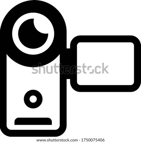  Video camera icon (simple vector illustration)