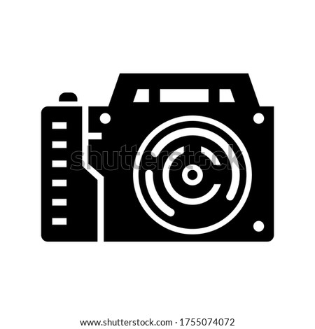 dslr camera icon or logo isolated sign symbol vector illustration - high quality black style vector icons
