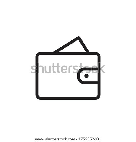 wallet icon vector sign symbol isolated