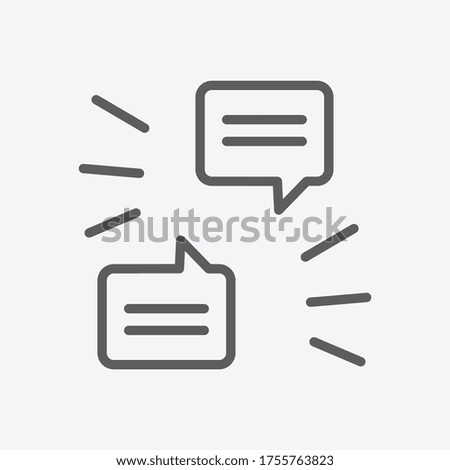 Chatting icon line symbol. Isolated vector illustration of icon sign concept for your web site mobile app logo UI design.