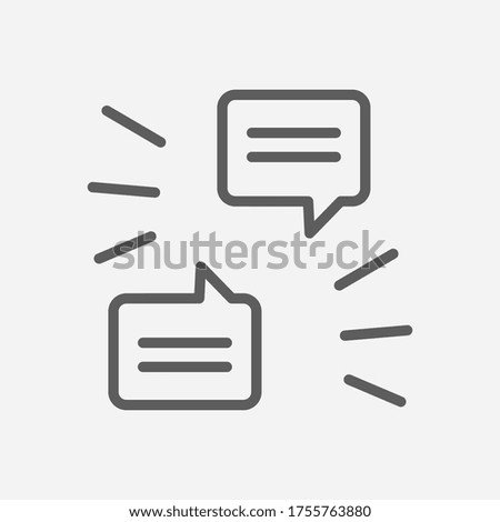 Chatting icon line symbol. Isolated illustration of icon sign concept for your web site mobile app logo UI design.