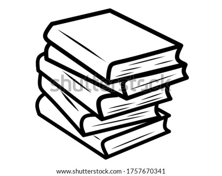 vector illustration of a stack of books