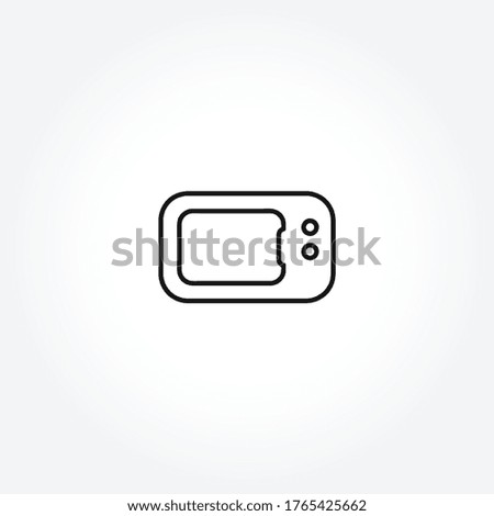 kitchen microwave line icon. design element for illustration.