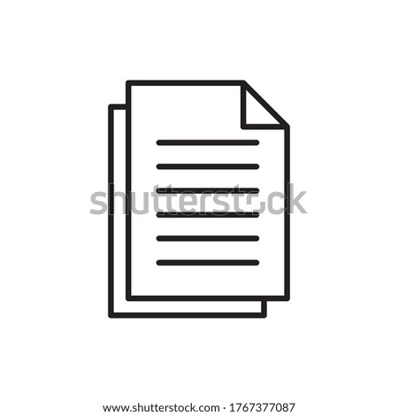 Document icon vector. File sign