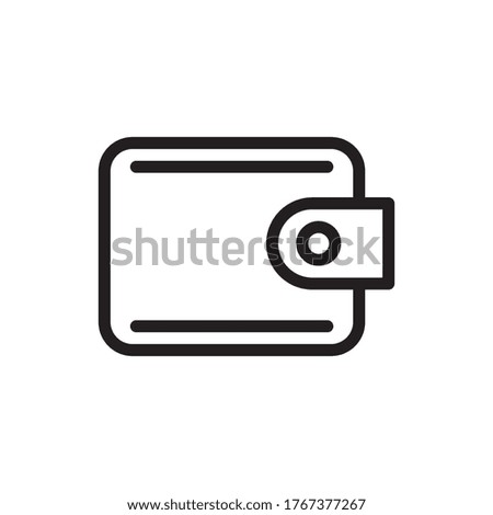 Wallet icon vector. Money sign