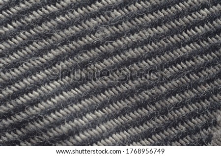 Close up fabric texture grey stripes