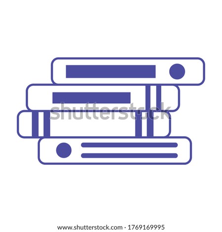 school stack of books isolated icon design vector illustration
