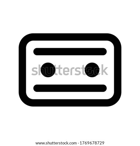 Cassette Icon Logo Template Illustration Design
