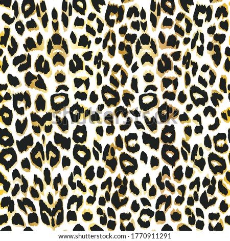 Tiger leopard background. Seamless pattern.