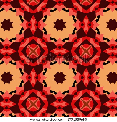 Abstract geometric pattern with symmetric geometric ornament. Kaleidoscope abstract background.
