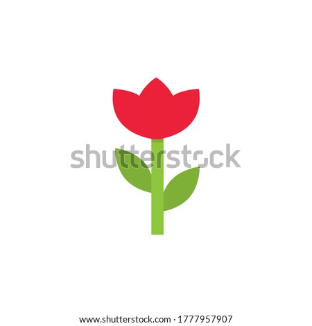 Flower flat, flowers icon, vector illustration isolated on white background