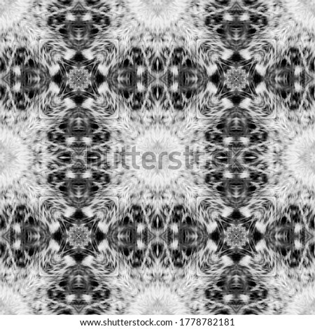 Computer graphics, pattern - kaleidoscope, seamless surreal magic texture in shades of gray. The tile is square. Background for a site or blog, drawing for textiles, wallpaper, packaging.