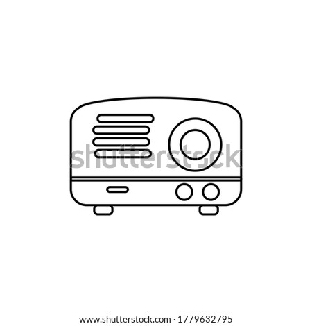 Radio icon vector stock illustration logo template isolated on white background.