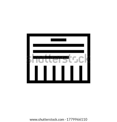 Tear-off Ad, Advertisement Paper Sheet. Flat Vector Icon illustration. Simple black symbol on white background. Tear Off Ad Advertisement Paper Sheet sign design template for web and mobile UI element