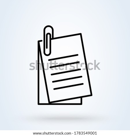 paper clip. Simple modern icon design illustration.