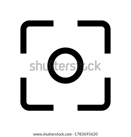 Center focus icon vector isolated on white background.