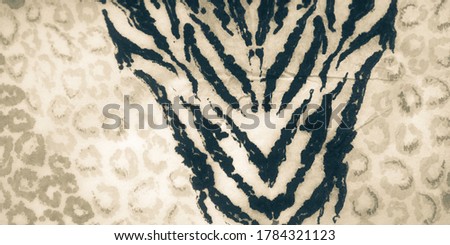 Leopard Pattern Illustration. Sea Child Zoo. Borders Motifs. Ivory Acrylic Brushes. Leather Zebra. Watercolour Aztec. Sepia Background.