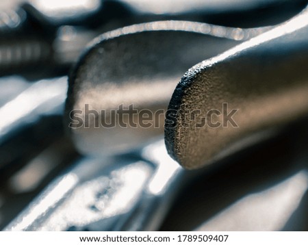 Close up of a steel handle