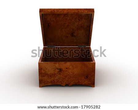 clear wooden box (image can be used for printing or web)
