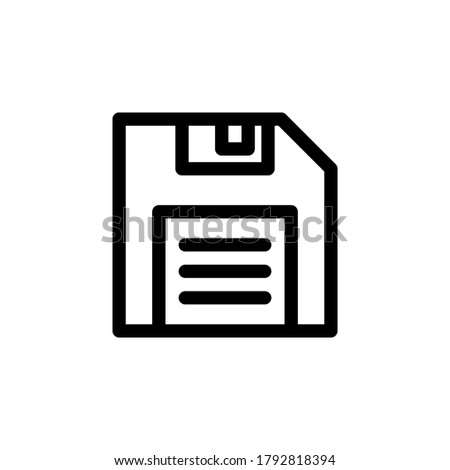 Disk icon. Symbol vector on white background.