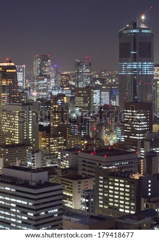 tokyo city view at night