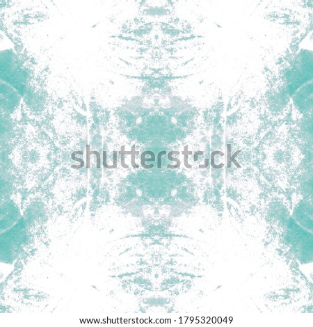 Hand Painted Watercolor. Smudged Paint Pattern. Bohemian Abstract Style. Urban Abstract Wallpaper. Viridian,Teal,White Japanese Curve Lines Backdrop. Mess Hand Painted Watercolor.