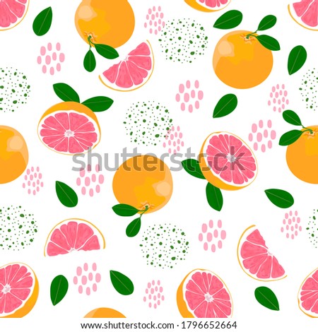 Pattern design with grapefruit .fruit pattern.background design.