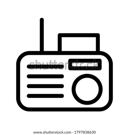 Radio icon or logo isolated sign symbol vector illustration - high quality black style vector icons
