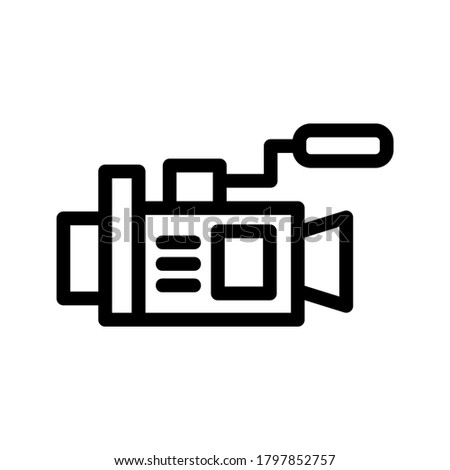 Video Camera icon or logo isolated sign symbol vector illustration - high quality black style vector icons
