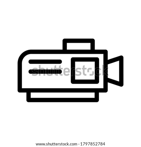 Video Camera icon or logo isolated sign symbol vector illustration - high quality black style vector icons
